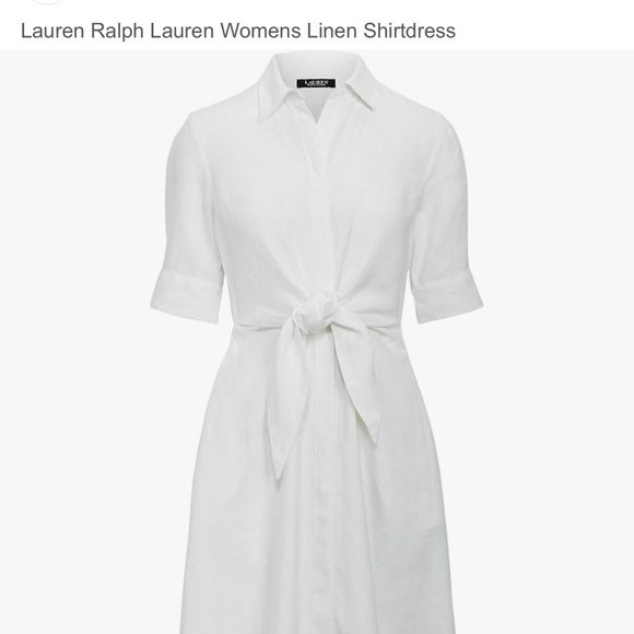 Lauren Ralph Lauren Dresses & Skirts - Lauren Ralph Lauren White 100% Linen Shirtdress.